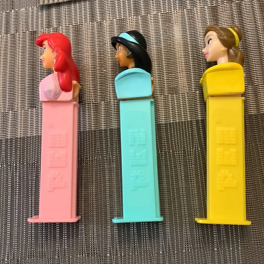 Disney Princess Set of 3 Pez Dispensers Ariel jasmine Belle - Picture 2 of 3